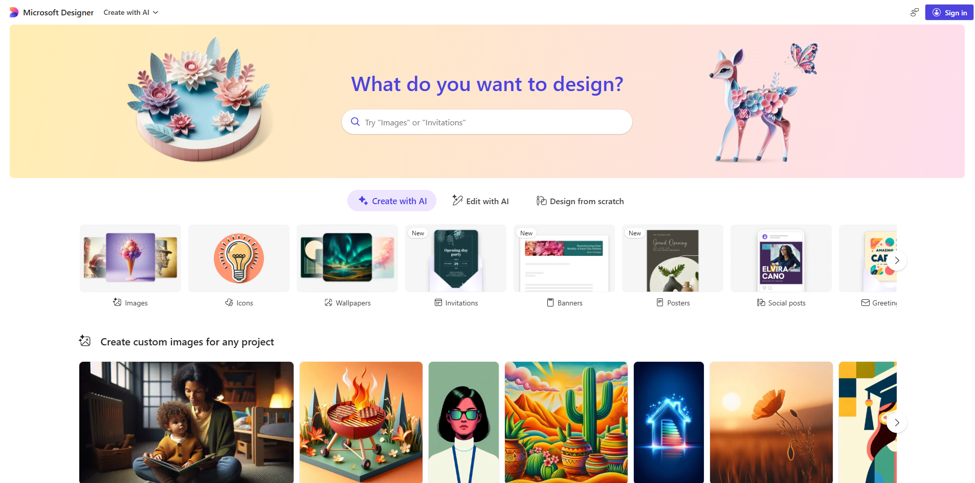 Microsoft Designer (Bing Image Creator)