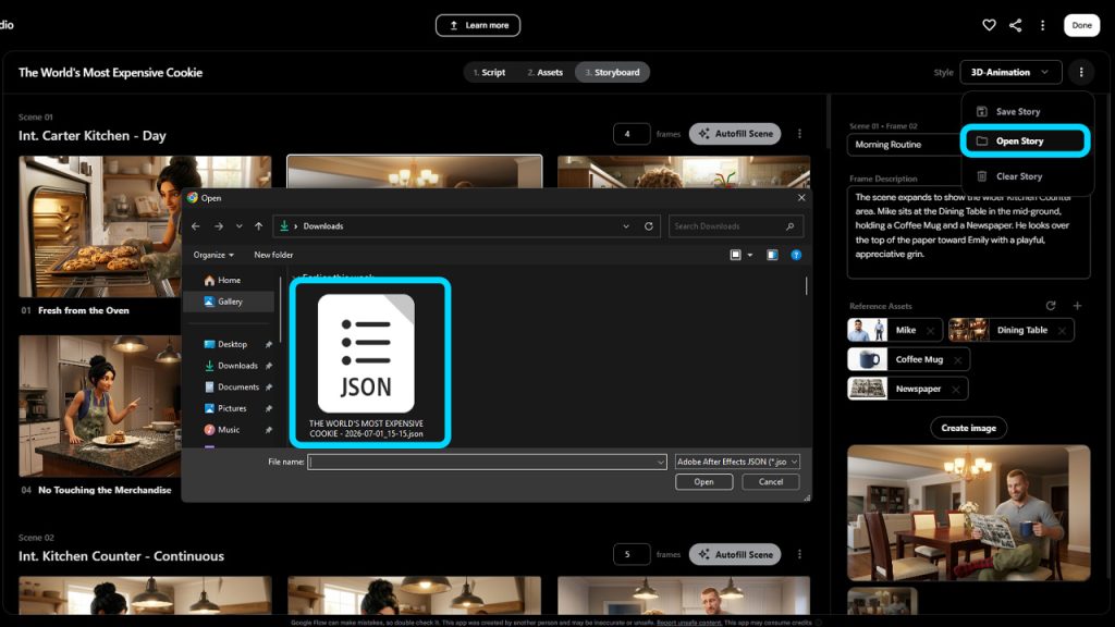 Importing Projects to Continue Editing Later 