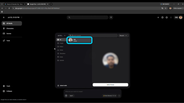 Use Avatar in Google Flow